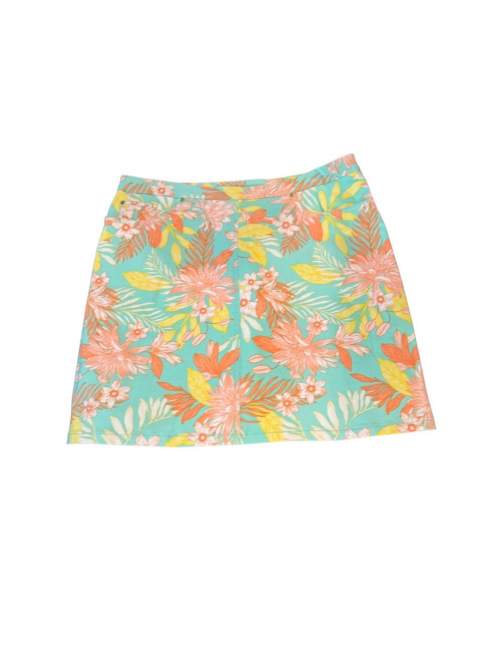 Hearts of Palm pull on skort size 12 tropical print